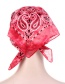 Fashion Rose Red Square Scarf Cashew Flower Tie-dye Print Toe Cap