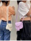 Fashion White Fringed Solid Color Flap Crossbody Bag