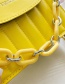 Fashion Yellow Vertical Chain Shoulder Messenger Bag