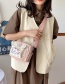 Fashion Pink Canvas Shoulder Messenger Bag