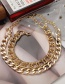 Fashion Gold Color Thick Chain Double-layer Anklet