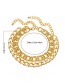 Fashion Gold Color Thick Chain Double-layer Anklet