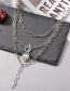 Fashion Silver Color Alloy Small Butterfly Peach Heart Necklace