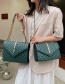 Fashion Khaki Large Lingge Large Capacity Pu Shoulder Messenger Bag