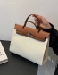 Fashion Brown With Khaki Contrast Stitching Shoulder Messenger Bag
