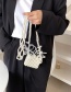 Fashion White Crystal Pearl Beaded Shoulder Crossbody Bag
