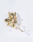Fashion Gold Color Shell Beads Hibiscus Bouquet Brooch