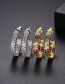 Fashion Platinum Colorful Zircon Earrings