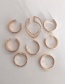 Fashion Gold Color Suit Geometric Opening Adjustable Ring Set