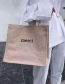 Fashion Camel Linen Letter Handbag