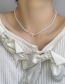 Fashion Gold Color Zircon Pearl Bow Necklace