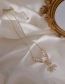 Fashion Gold Color Zircon Flower Pearl Necklace