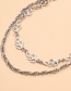 Fashion Silver Color Two-piece Flame Chain Necklace
