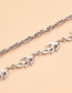 Fashion Silver Color Two-piece Flame Chain Necklace