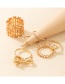 Fashion Gold Coloren Suit Hollow Braided Bow Ring Set