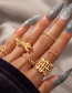 Fashion Gold Coloren Suit Hollow Braided Bow Ring Set