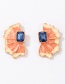 Fashion 5# Alloy Geometric Oil Drop Butterfly Stud Earrings