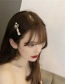 Fashion Black Pair Camellia Pearl Hairpin
