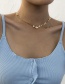 Fashion White K Sequined Metal Necklace