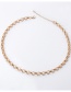 Fashion Gold Color Metal Thick Chain Necklace