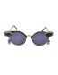 Fashion Black Round Frame Sunglasses With Diamonds And Pearls