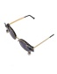 Fashion Black Round Frame Sunglasses With Diamonds And Pearls