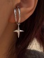 Fashion Silver Color Starburst Without Pierced Ears