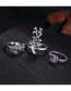 Fashion Silver Color Suit English Alphabet Geometric Flower Ring Set