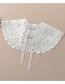 Fashion White Lace Hollow Flower False Collar