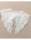Fashion White Chiffon Flower Embroidery Hollow Fake Collar