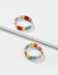Fashion Color Mixed Color Rice Bead Stretchable Ring Set