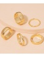 Fashion Suit Plain Ring Metal Ring Set
