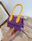 Fashion Purple Stone Pattern Children's Messenger Handbag