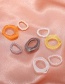 Fashion 1 Orange Acrylic Beaded Resin Ring Set