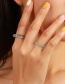 Fashion 7 Purple Acrylic Beaded Resin Ring Set