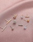 Fashion Kc Gold Five-piece Set Of Diamond-studded Geometric Stud Earrings