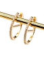Fashion Gold Color Pig Nose Earrings With Diamonds
