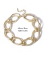 Fashion White K Smooth Frosted Alloy Thick Chain Necklace