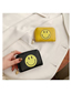 Fashion Black Card Holder Zipper Short Smiley Wallet