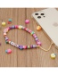 Fashion Color Fruit Rainbow Soft Pottery Acrylic Love Letter Phone Chain