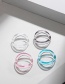 Fashion 4-cyan Resin Geometric Ring