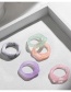 Fashion 6-transparent Resin Geometric Ring