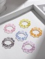 Fashion 6-pink Resin Geometric Ring
