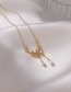 Fashion Gold Color Stars And Moon Tassel Necklace