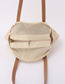Fashion Beige Straw Round Shoulder Handbag