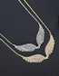 Fashion 18k Glazed Angel Wing Necklace