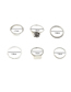 Fashion Silver Color Dragon Texture Ring Set