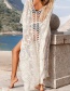 Fashion White Crochet Hollow Lace Sunscreen Blouse