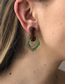 Fashion Maroon Geometric Translucent Resin Earrings