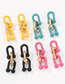 Fashion Black U-shaped Chain Hit Color Earrings